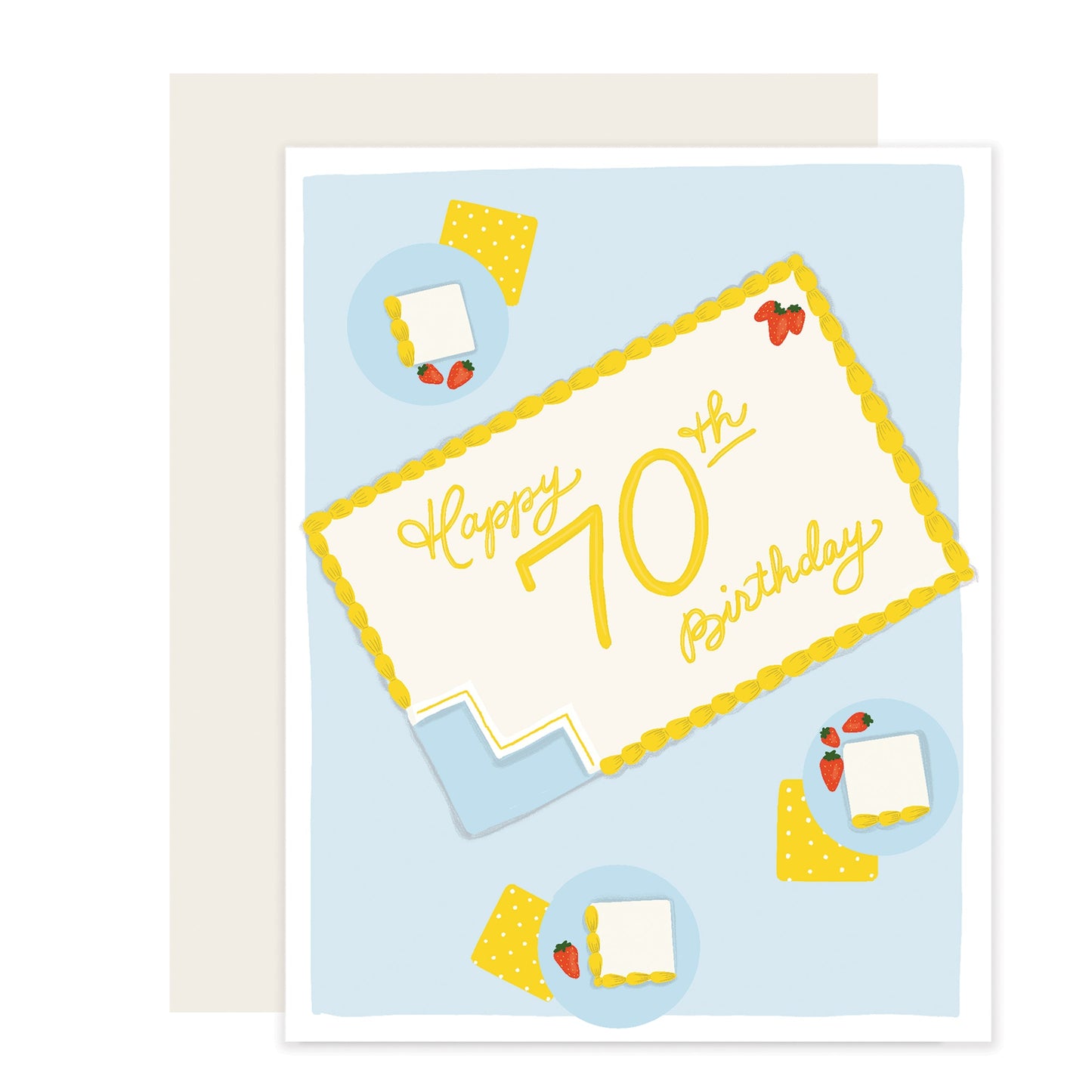70 Cake | Happy 70Th Birthday Card (Case Pack of 6)