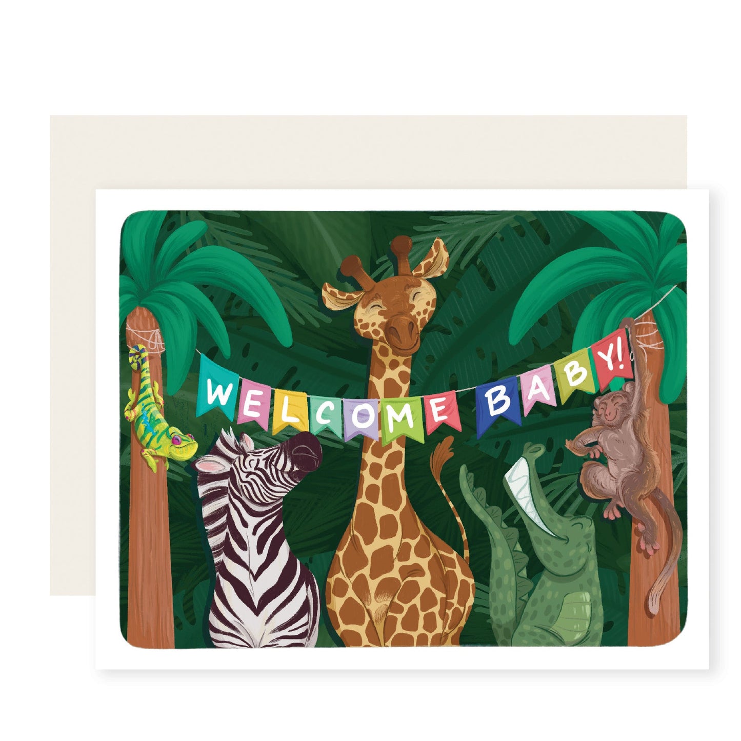 Jungle Welcome Baby | New Baby Shower Card (Case Pack of 6)
