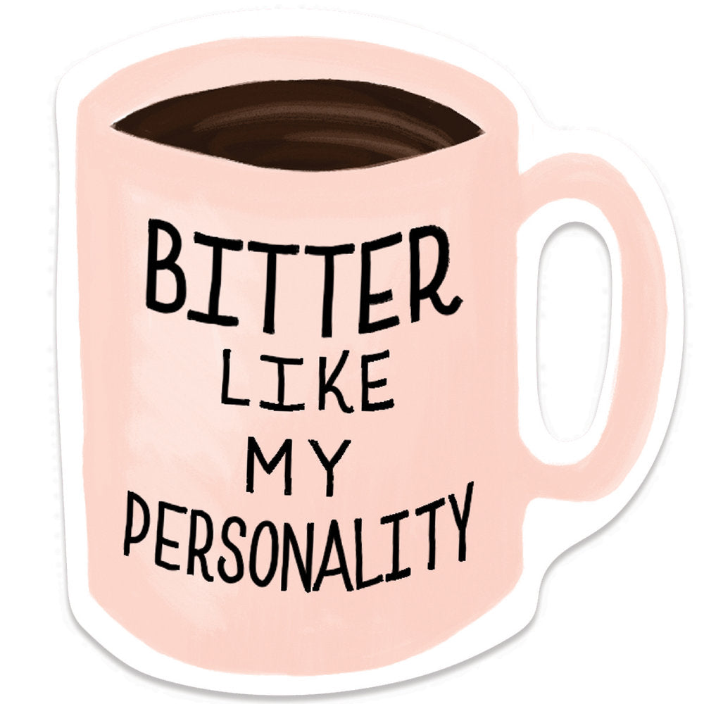 Bitter Personality Coffee Sticker (Case Pack of 6)