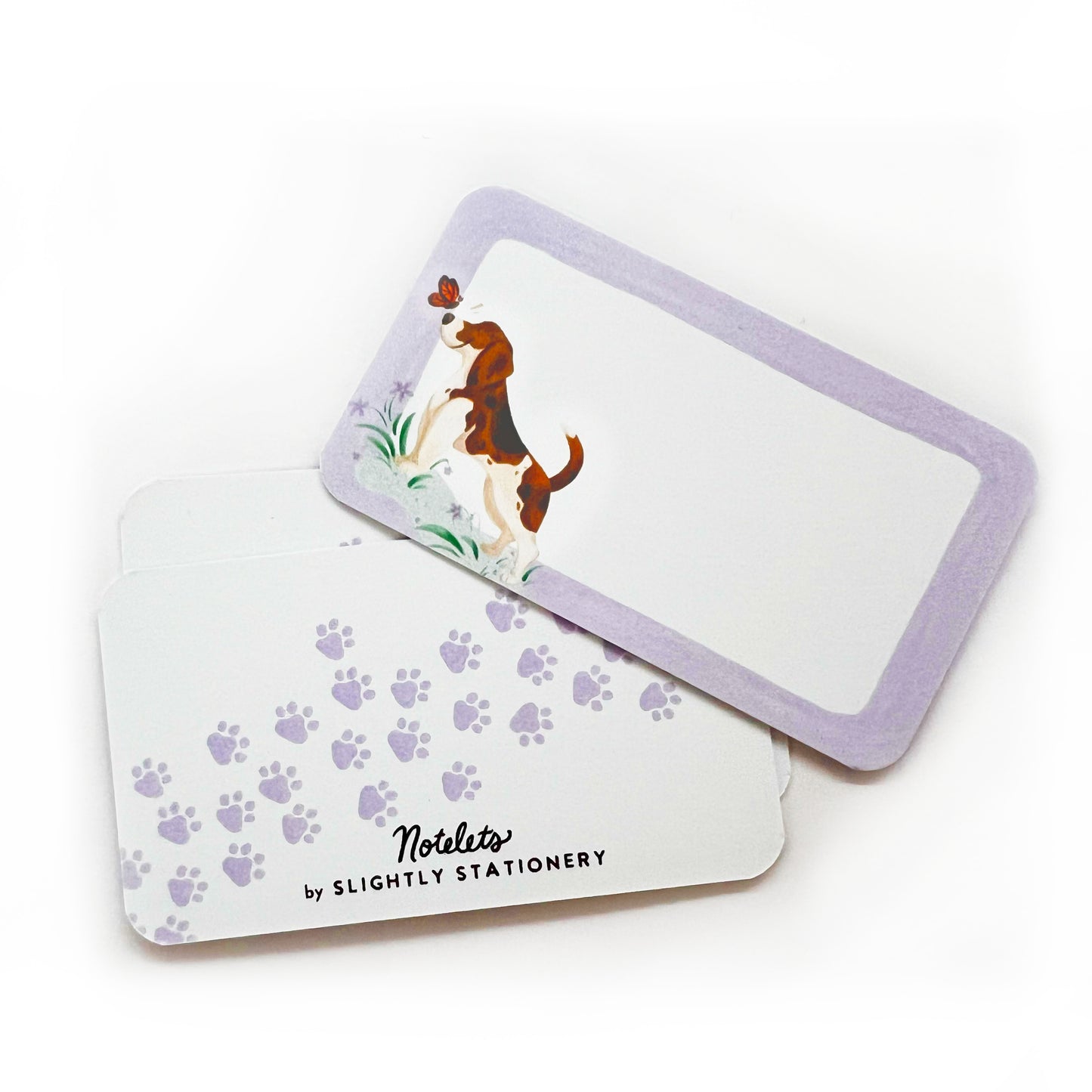Beagle Butterfly Notelet | Tiny Notecard Pack of 50 (Case of 4)