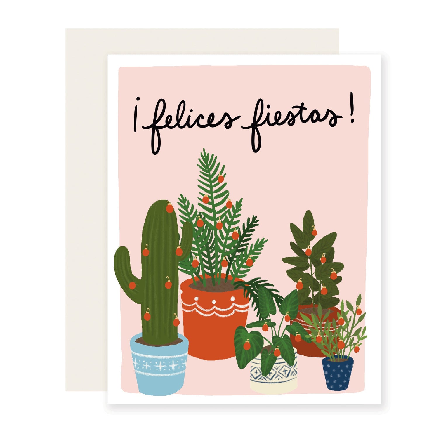 Felices Fiestas Plants - Spanish Card (Case Pack of 6)