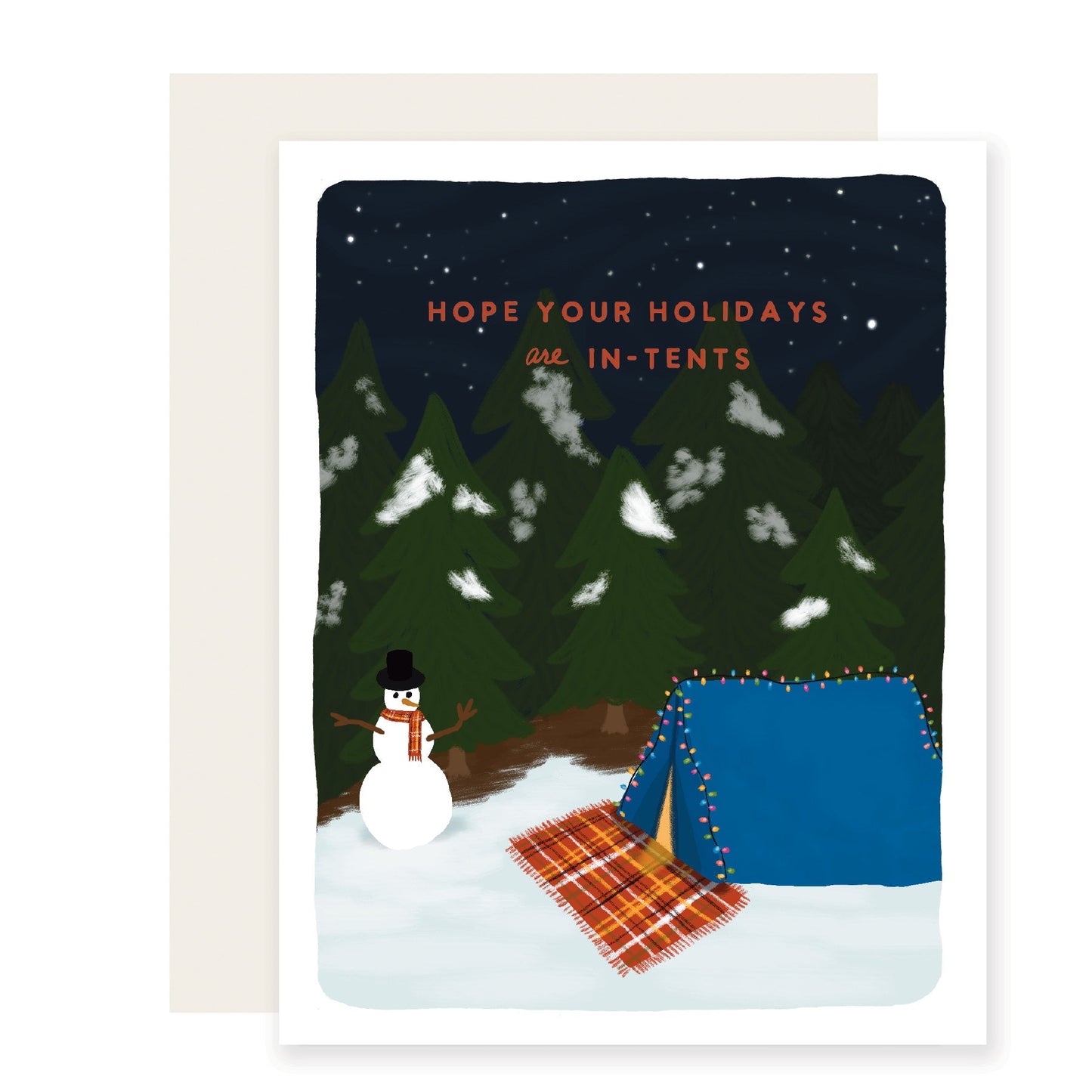 In-Tents Holiday | Outdoorsy Holiday Card (Case Pack of 6)