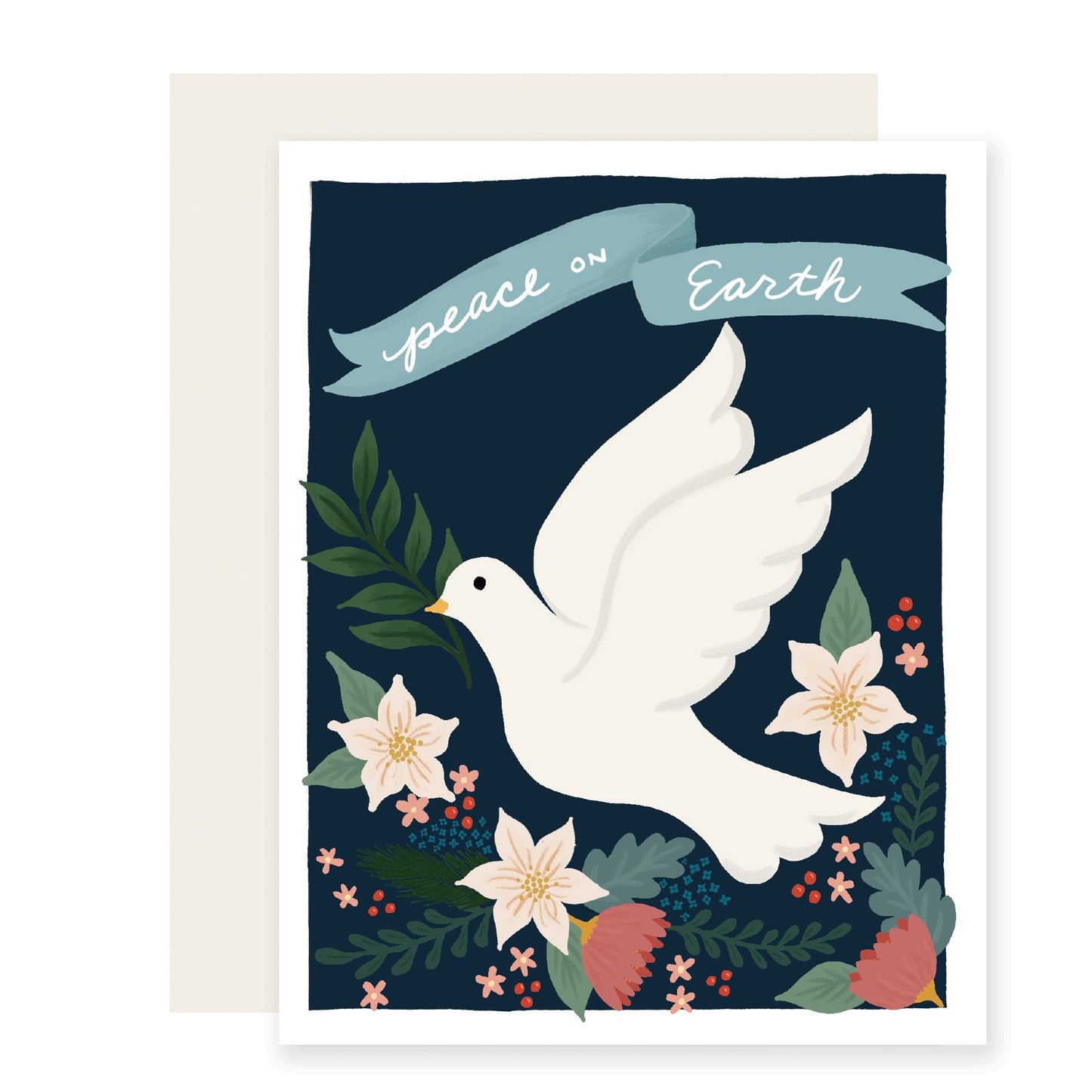 Peace Floral Dove | Peace on Earth Christmas Card (Case Pack of 6)