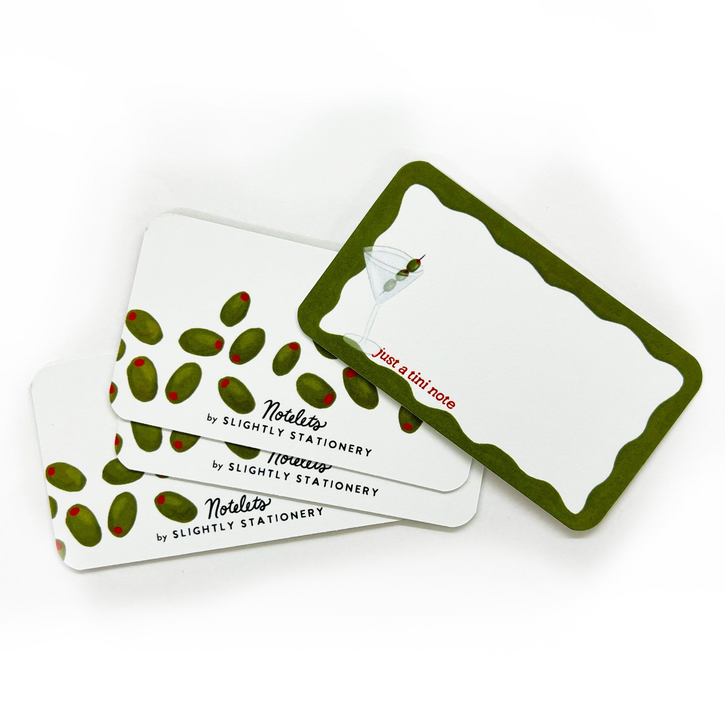 Martini Tini Note Notelets | Tiny Notecard Pack of 50 (Case of 4)