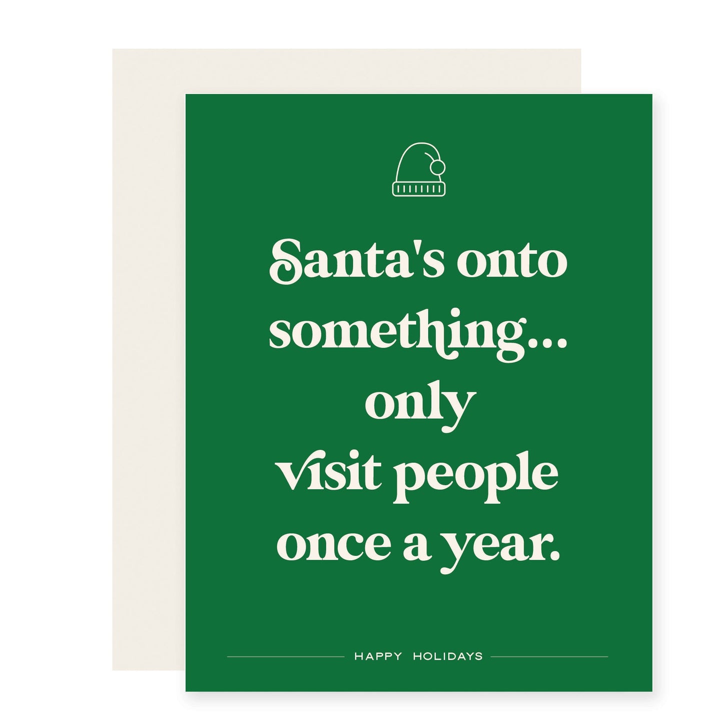 Visit Once a Year | Funny Holiday Christmas Card (Case Pack of 6)