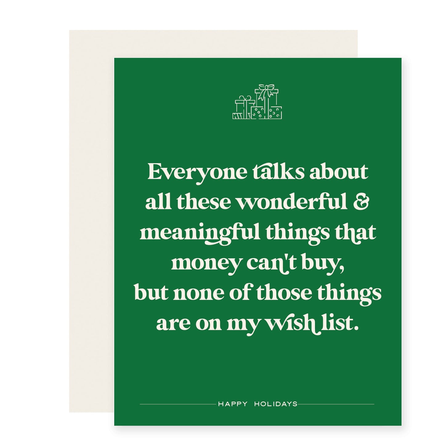 Money Can't Buy | Funny Holiday Card (Case Pack of 6)