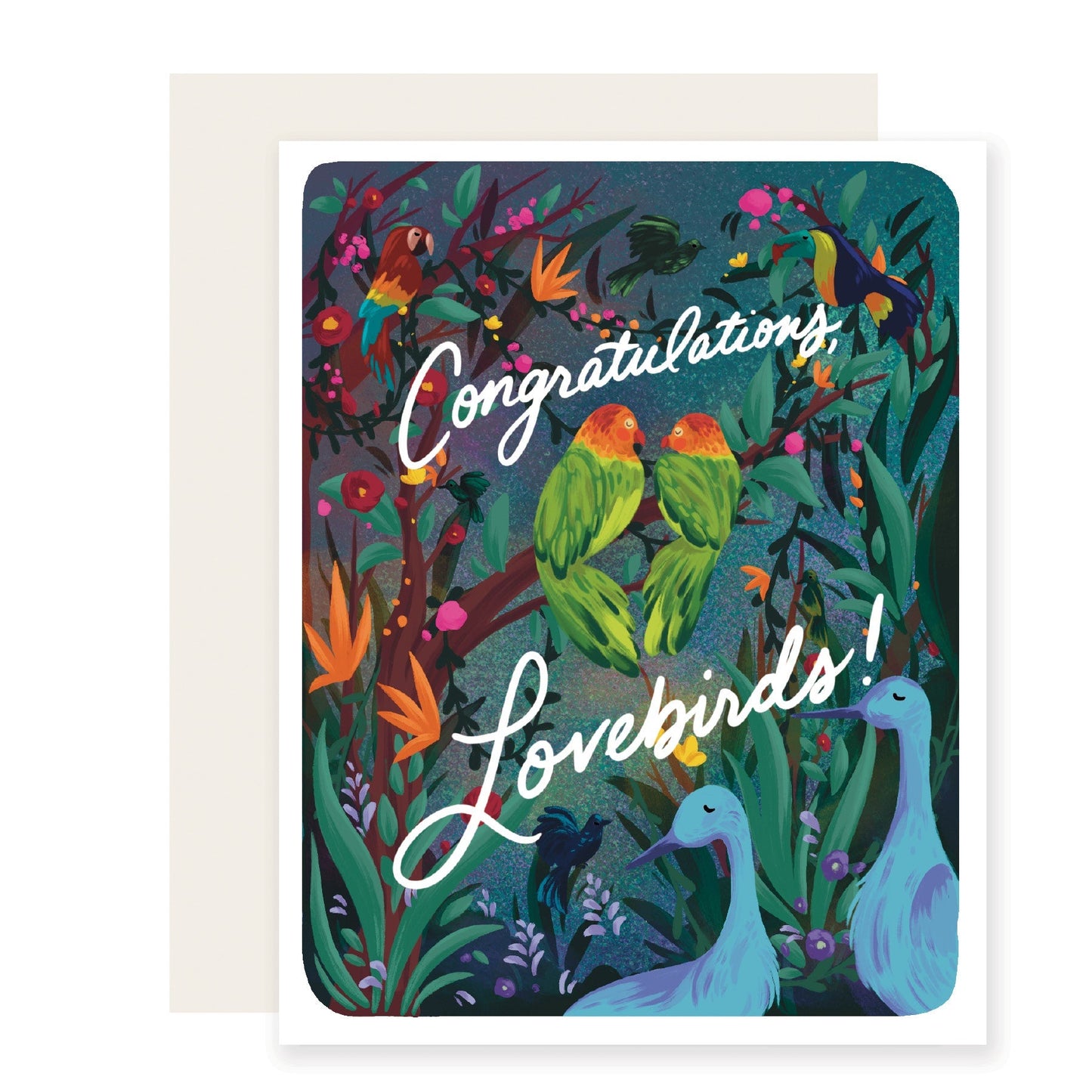 Lovebirds | Congrats Happy Wedding Engagement Card (Case Pack of 6)