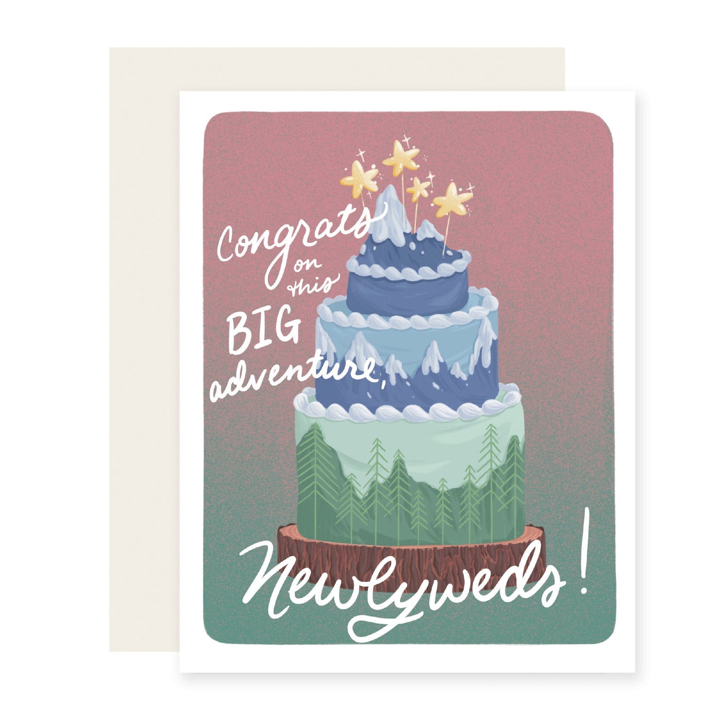 Adventure Cake | Outdoorsy Wedding Newlyweds Card (Case Pack of 6)