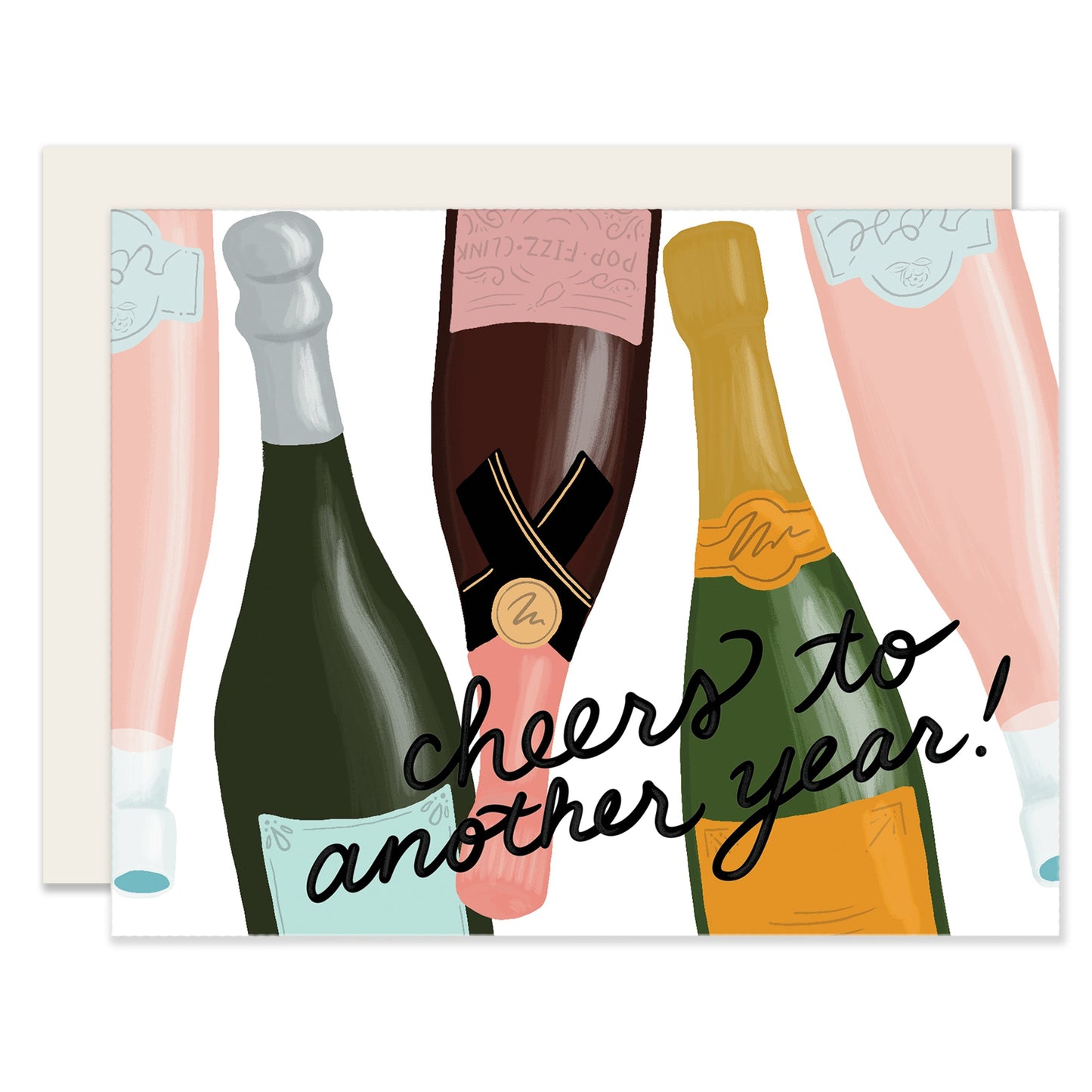 Champagne Birthday | Birthday Cheers Card | Champagne Bday (Case Pack of 6)