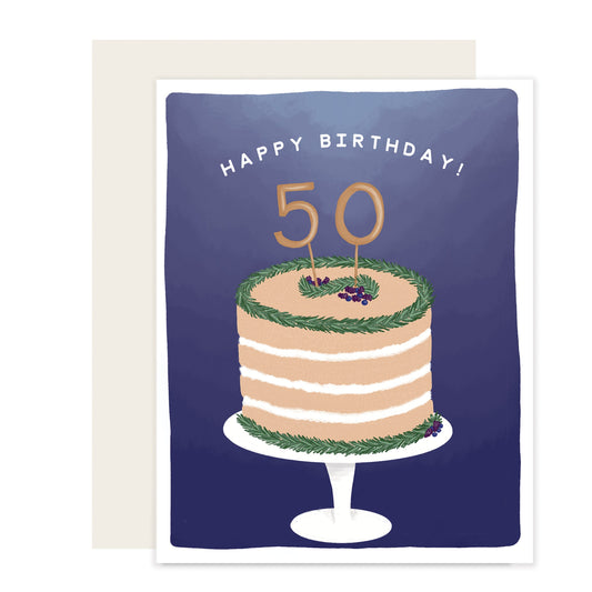50 Cake | Happy 50Th Birthday Card (Case Pack of 6)