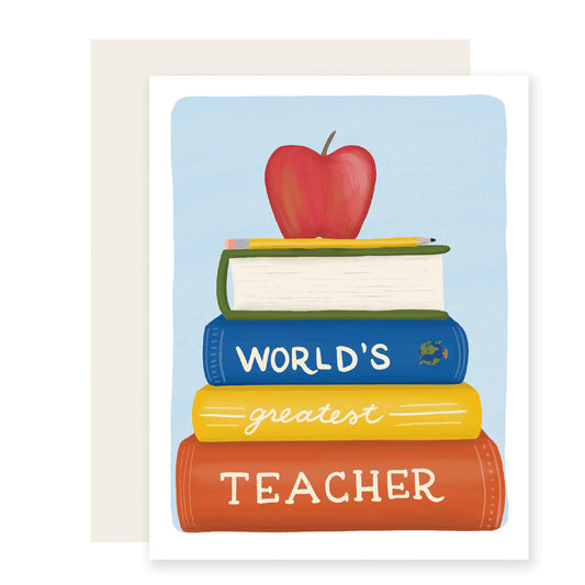 World's Greatest Teacher Card | Teacher Appreciation Card (Case Pack of 6)