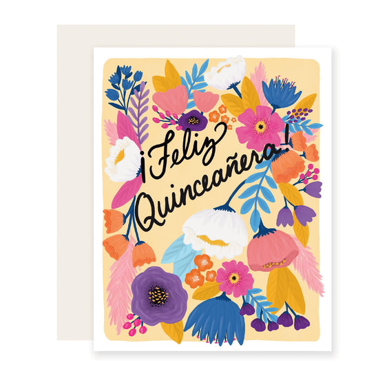 Quinceañera Floral - Spanish Card (Case Pack of 6)