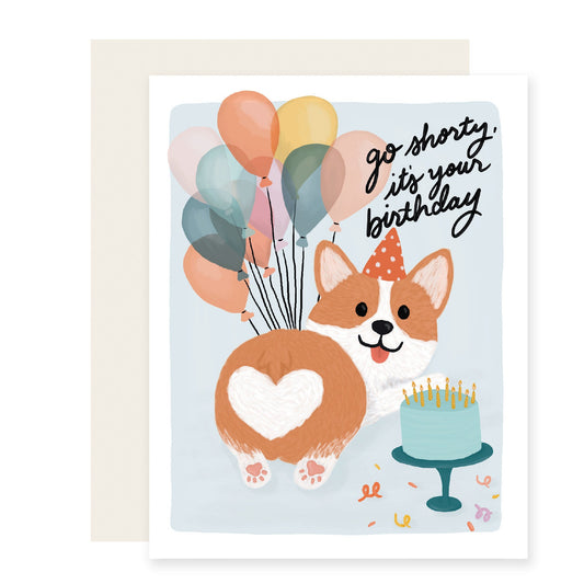 Shorty Corgi Birthday | Funny Birthday Card (Case Pack of 6)