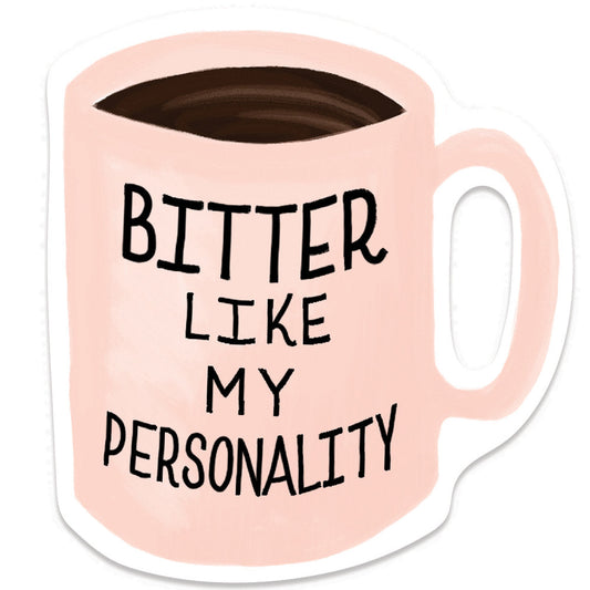 Bitter Personality Coffee Sticker (Case Pack of 6)