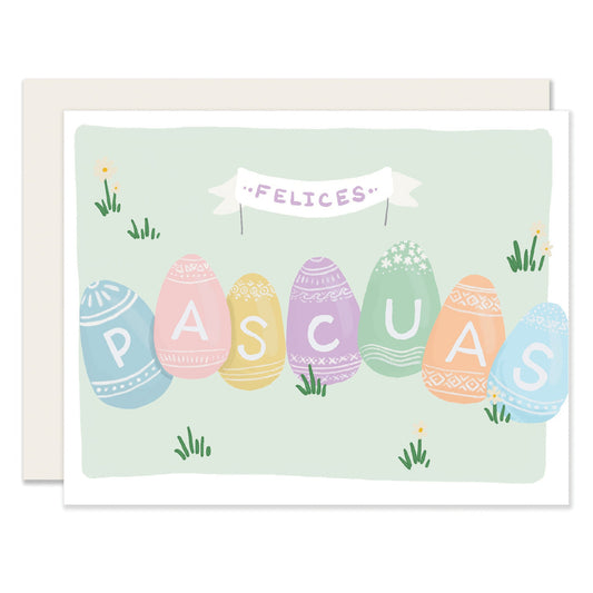 Felices Pascuas Eggs - Spanish Card (Case Pack of 6)