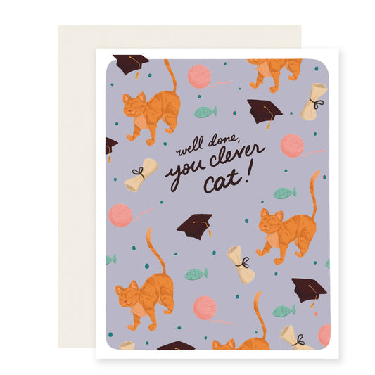 Well Done Clever Cat Grad | Graduation Card (Case Pack of 6)