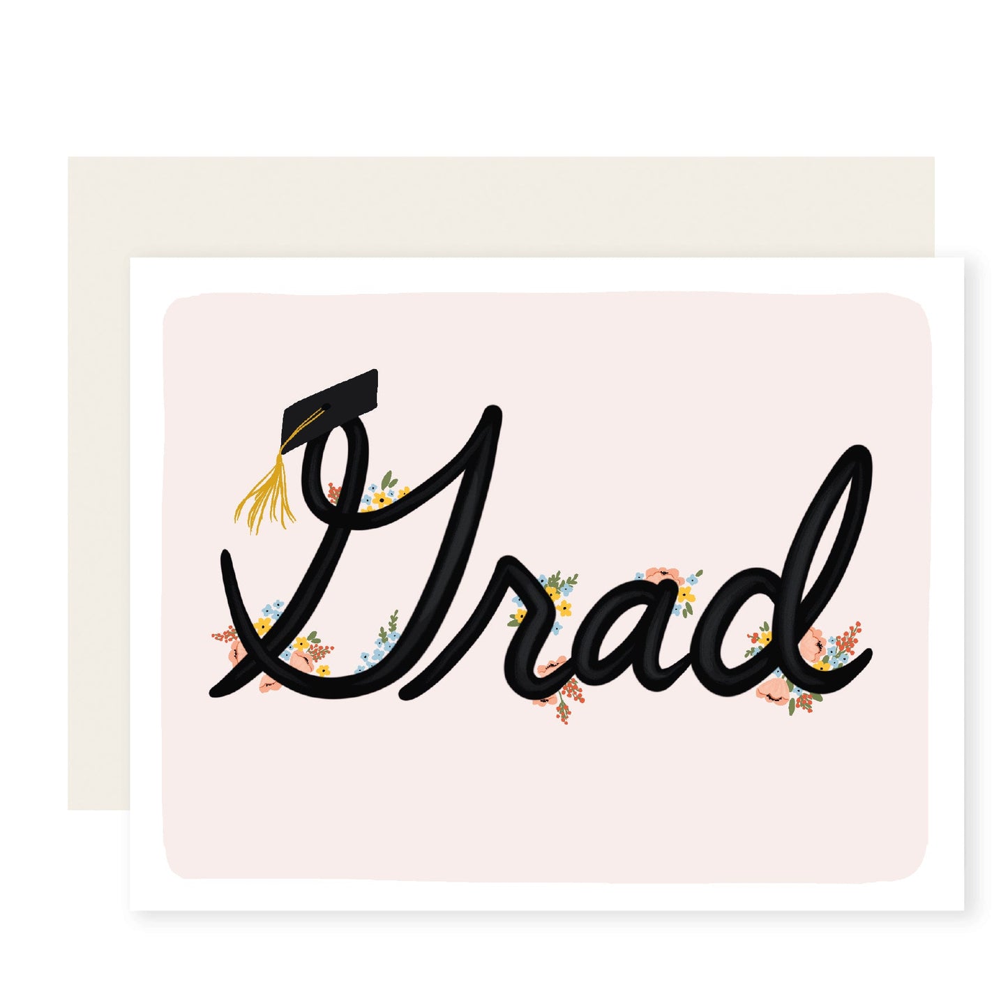 Cursive Grad Flowers (Case Pack of 6)