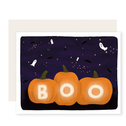 Pumpkin Boo Card | Halloween Fall Card (Case Pack of 6)