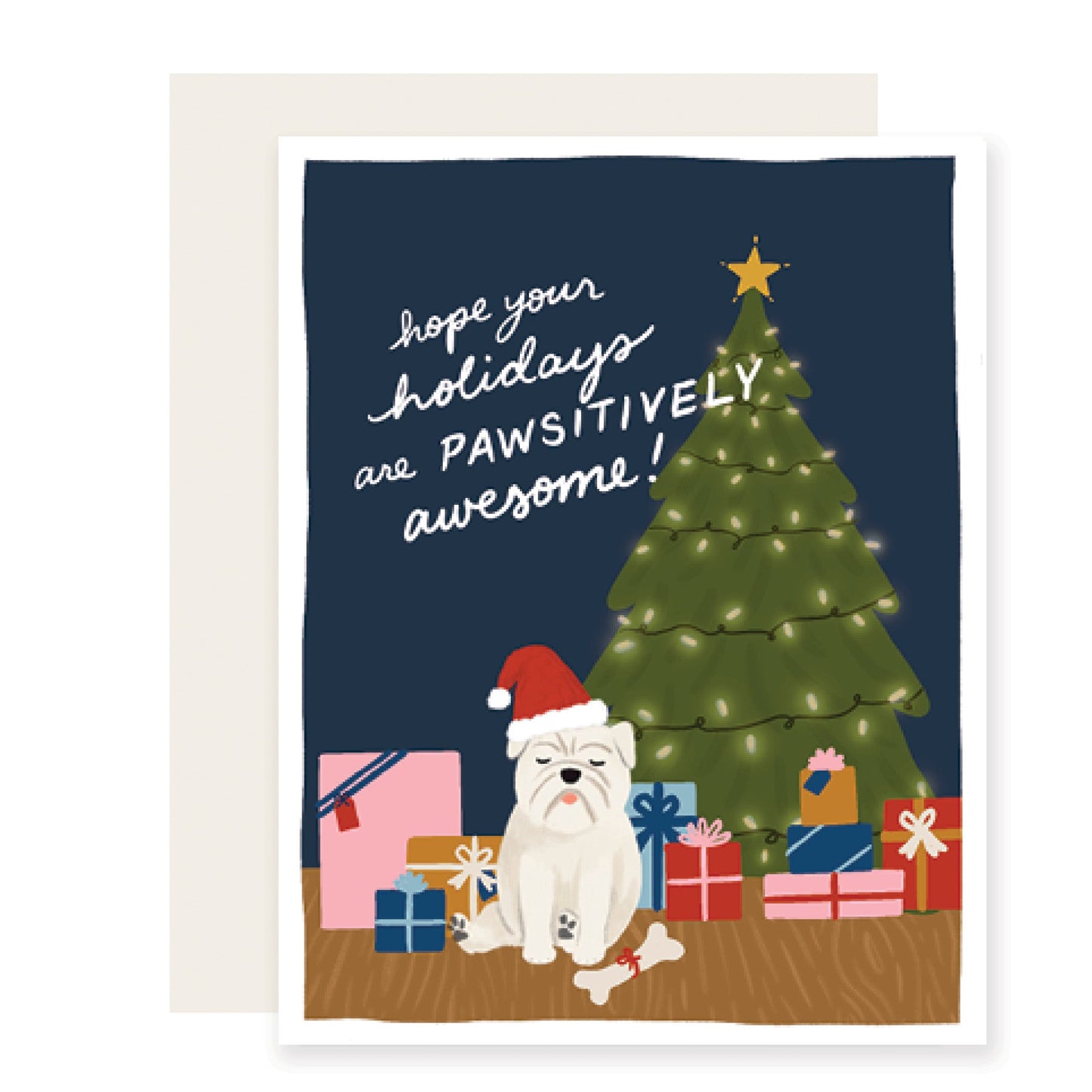 Pawsitively Awesome | Christmas Card For Dog Lovers (Case Pack of 6)