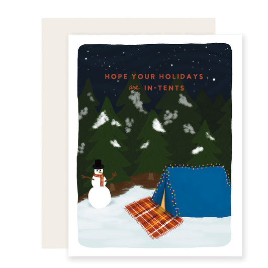 In-Tents Holiday | Outdoorsy Holiday Card (Case Pack of 6)