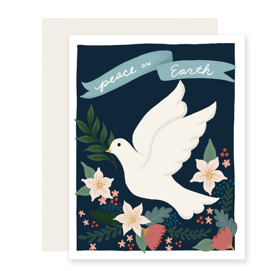 Peace Floral Dove | Peace on Earth Christmas Card (Case Pack of 6)