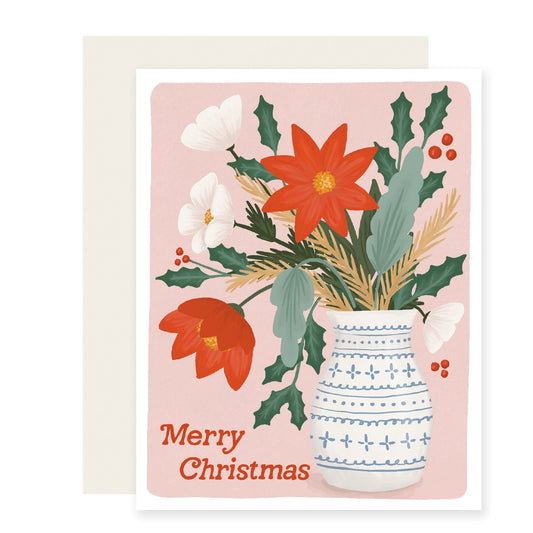 Mod Christmas Floral | Holiday Card (Case Pack of 6)