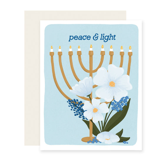 Peace Hanukkah Floral | Holiday Card (Case Pack of 6)