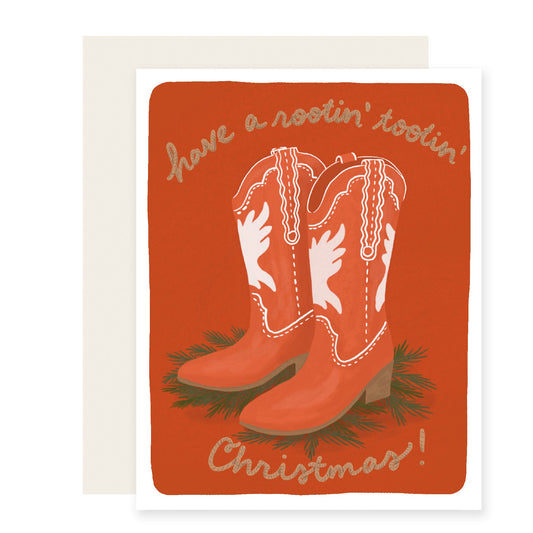 Western Boot Christmas | Holiday Card (Case Pack of 6)