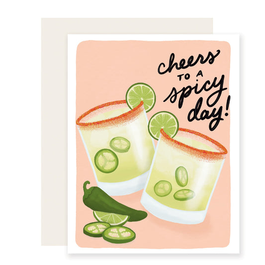 Spicy Day | Jalapeño Margarita Cocktail Love Valentine Card (Case Pack of 6)