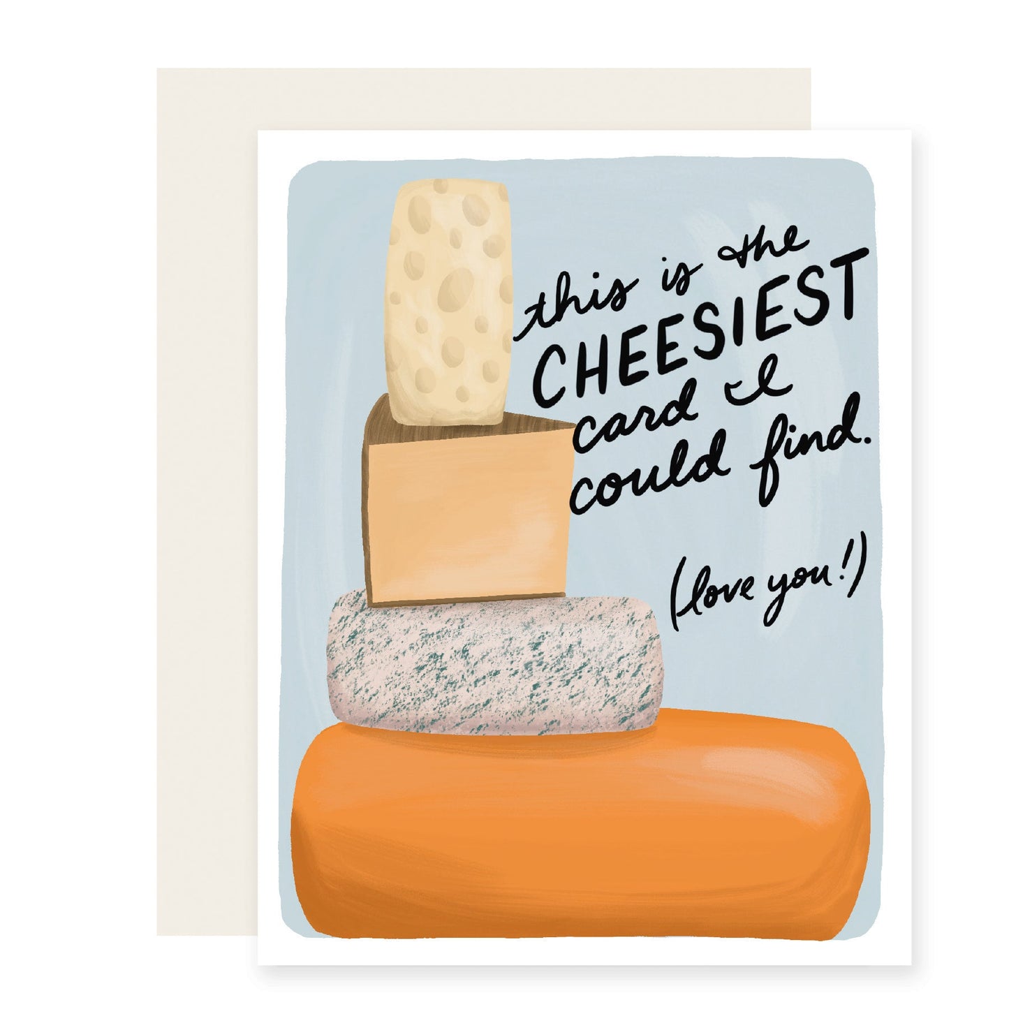 Cheesiest Love Card | Funny Pun Love Valentine Card (Case Pack of 6)