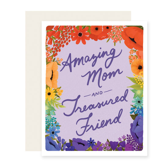 Amazing Mom & Treasured Friend Card | Mother's Day Card (Case Pack of 6)