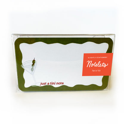 Martini Tini Note Notelets | Tiny Notecard Pack of 50 (Case of 4)