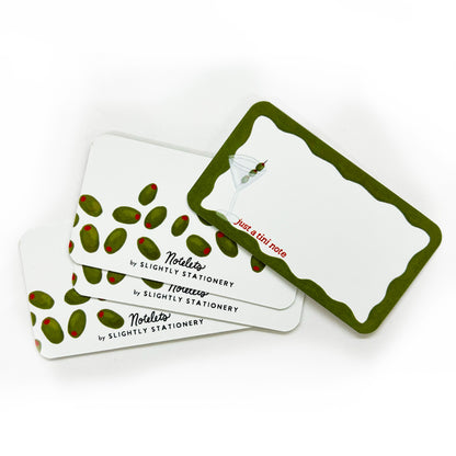 Martini Tini Note Notelets | Tiny Notecard Pack of 50 (Case of 4)