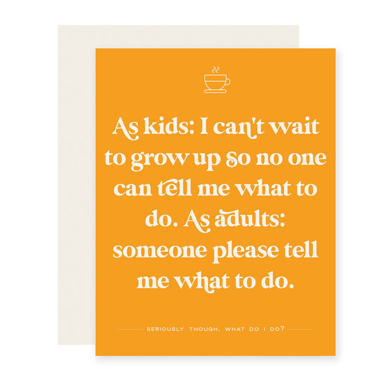 Adults What To Do | Funny Adulting Card (Case Pack of 6)