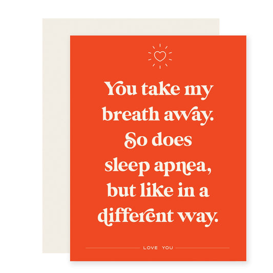 Sleep Apnea | Funny I Love You Card (Case Pack of 6)