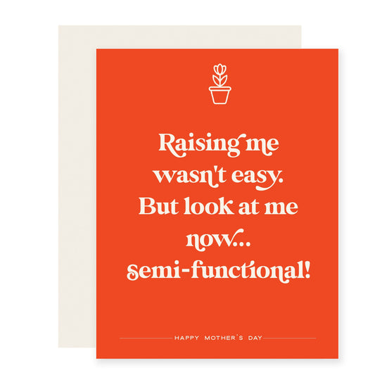 Semi-Functional | Mother's Day Card (Case Pack of 6)