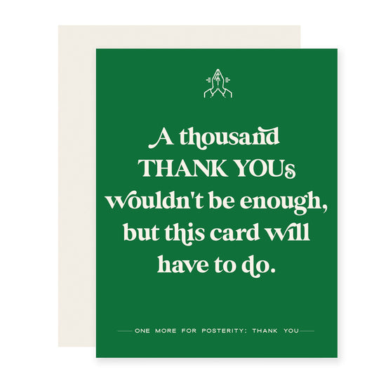 Thousand Thank Yous | Funny Thank You (Case Pack of 6)