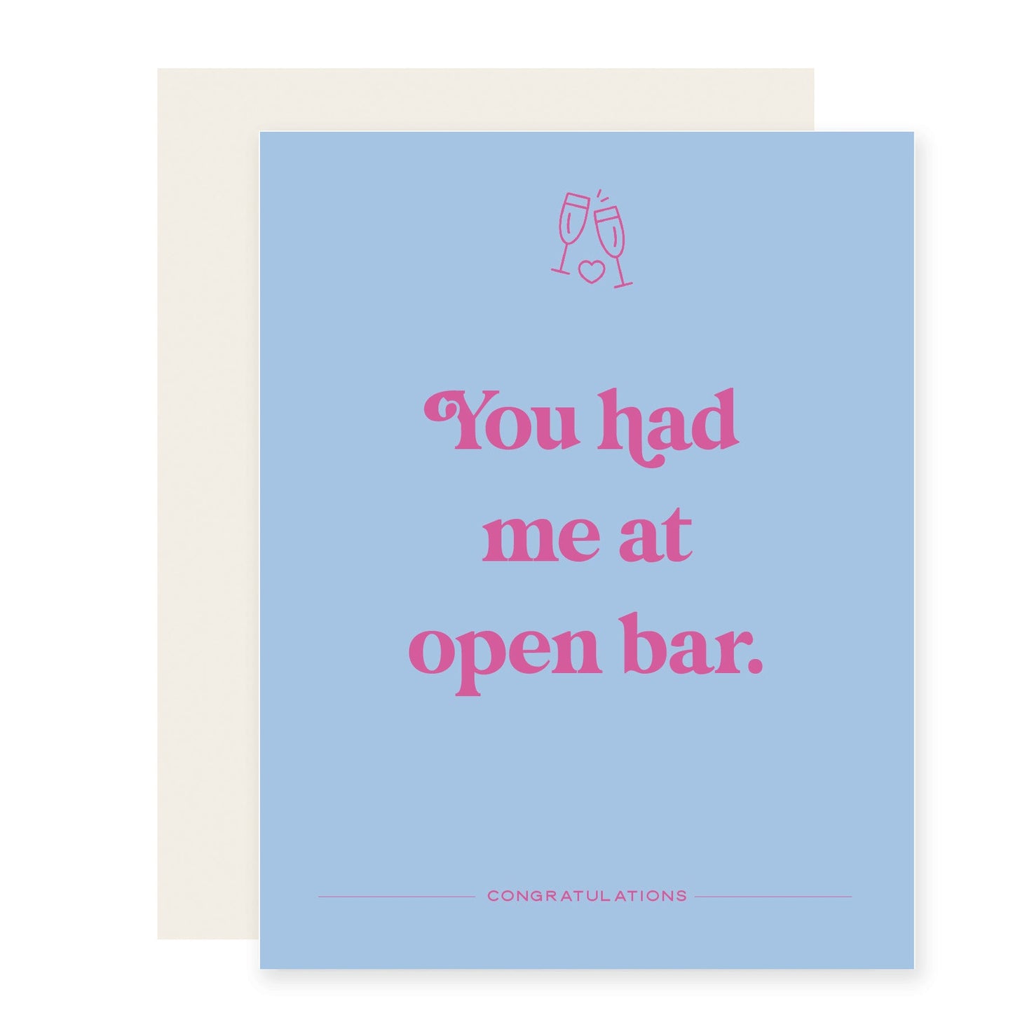 Open Bar | Funny Wedding Card (Case Pack of 6)