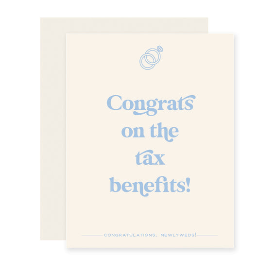 Tax Benefits | Funny Wedding Card (Case Pack of 6)