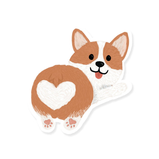 Corgi Butt Sticker | Cute Corgi Dog Sticker (Case Pack of 6)