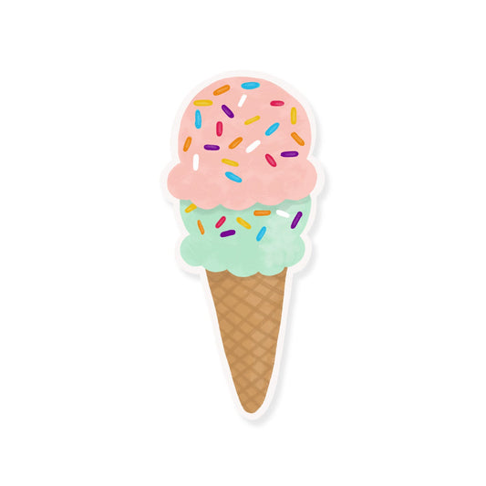 Ice Cream Cone Sticker (Case Pack of 6)
