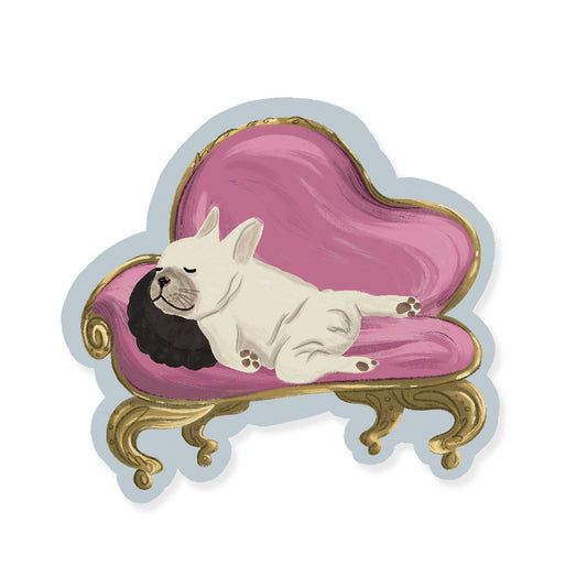 Snoozing Frenchie Sticker (Case Pack of 6)