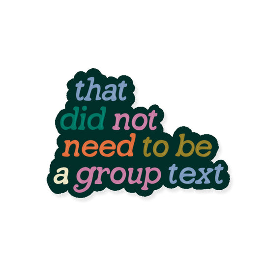 Group Text Sticker (Case Pack of 6)