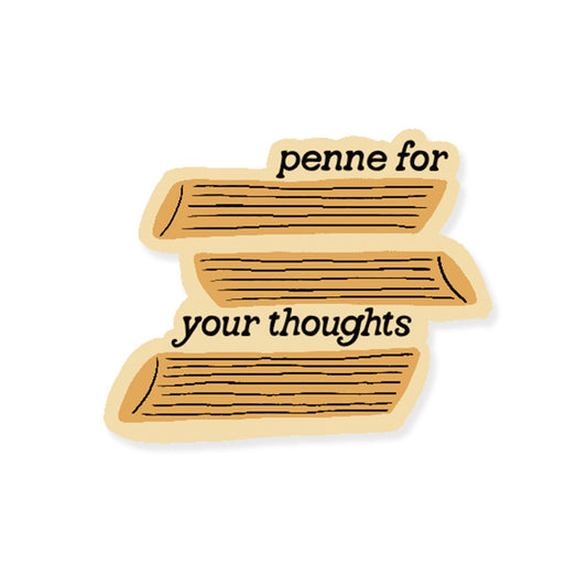 Penne for your Thoughts Pasta Sticker (Case Pack of 6)