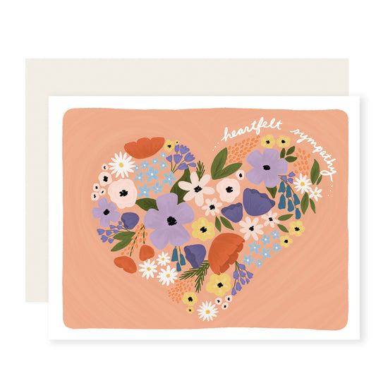Heartfelt Sympathy | Floral Sympathy Card (Case Pack of 6)