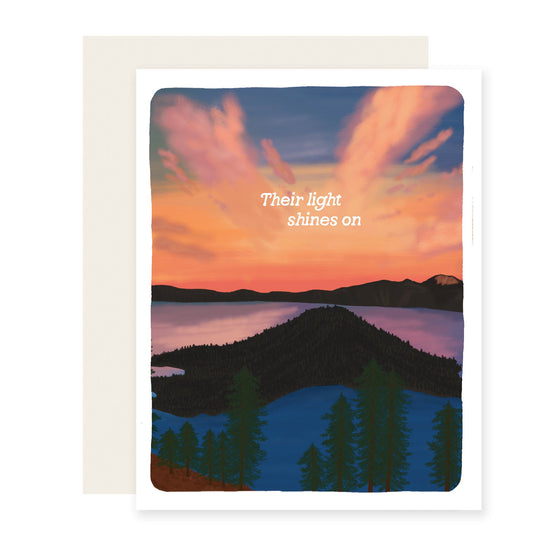 Light Shines On | Bereavement Sympathy Card (Case Pack of 6)