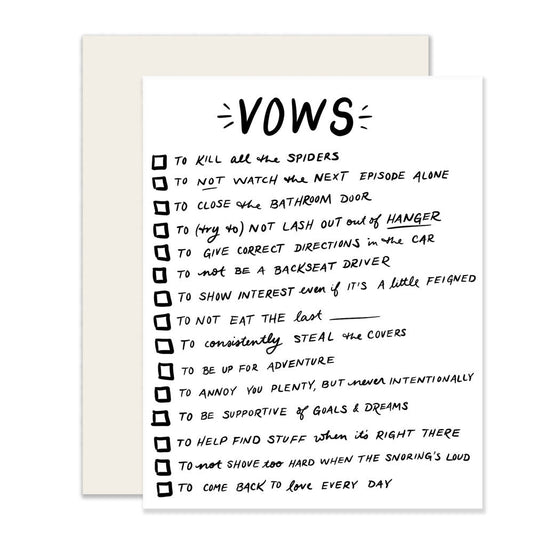 Vows Check Boxes (Case Pack of 6)