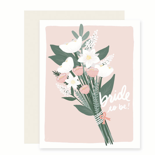 Bride Bouquet | Bride To Be | Wedding Bridal Shower Card (Case Pack of 6)