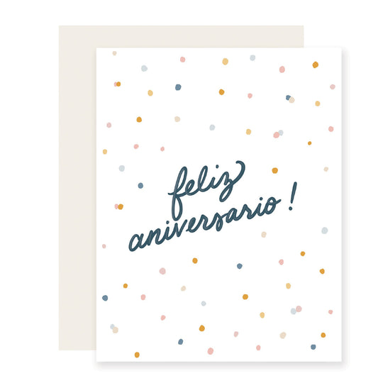 Aniversario Dots - Spanish Card | Happy Anniversary Card (Case Pack of 6)