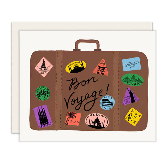 Bon Voyage | Bon Voyage Card | Cute Travel Card (Case Pack of 6)